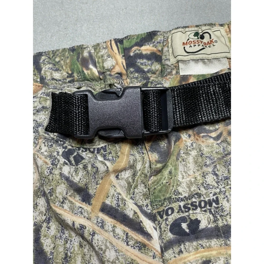 Men's 2XL Mossy Oak Camo Cargo Pants Nylon Break Up‎ Outdoor Lightweight Belt